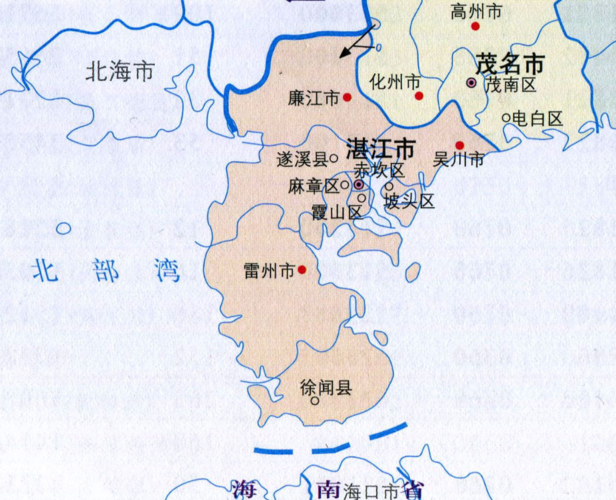 湛江地图_湛江地图区域地图